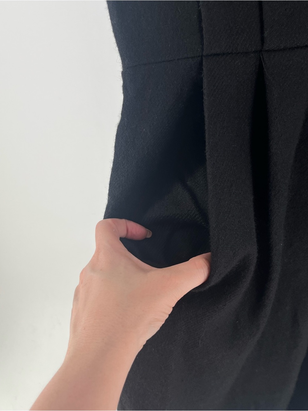 Adam Lippes 100% Wool Sheath Dress 10 Black Silk Lined Pockets Luxury Career - Picture 9 of 14